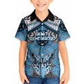 Aotearoa Iwi Ngati Kahungunu Personalised Kid Hawaiian Shirt Maori Kowhaiwhai Pattern