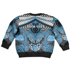 Aotearoa Iwi Ngati Kahungunu Personalised Kid Ugly Christmas Sweater Maori Kowhaiwhai Pattern