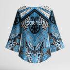 Aotearoa Iwi Ngati Kahungunu Personalised Kimono Sleeve Blouse Maori Kowhaiwhai Pattern