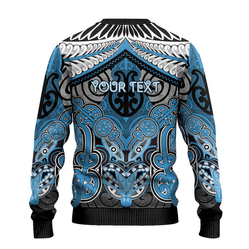 Aotearoa Iwi Ngati Kahungunu Personalised Ugly Christmas Sweater Maori Kowhaiwhai Pattern