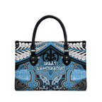 Aotearoa Iwi Ngati Kahungunu Leather Bag Maori Kowhaiwhai Pattern