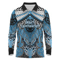 Aotearoa Iwi Ngati Kahungunu Personalised Long Sleeve Polo Shirt Maori Kowhaiwhai Pattern