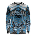 Aotearoa Iwi Ngati Kahungunu Personalised Long Sleeve Shirt Maori Kowhaiwhai Pattern