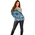 Aotearoa Iwi Ngati Kahungunu Personalised Off Shoulder Sweater Maori Kowhaiwhai Pattern