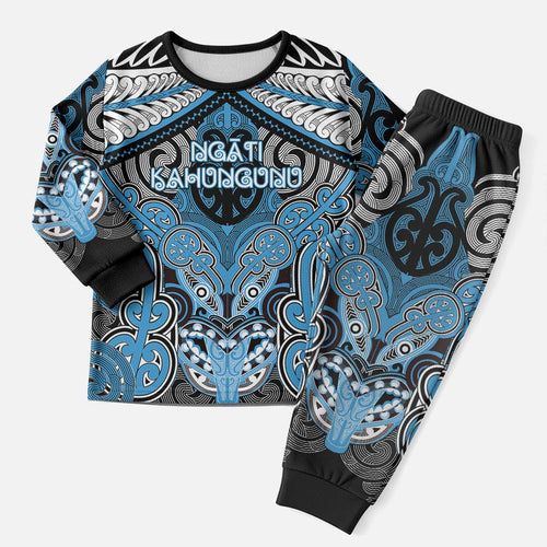 Aotearoa Iwi Ngati Kahungunu Personalised Christmas Pajama Set Maori Kowhaiwhai Pattern