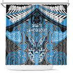 Aotearoa Iwi Ngati Kahungunu Shower Curtain Maori Kowhaiwhai Pattern