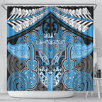 Aotearoa Iwi Ngati Kahungunu Shower Curtain Maori Kowhaiwhai Pattern