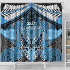 Aotearoa Iwi Ngati Kahungunu Shower Curtain Maori Kowhaiwhai Pattern