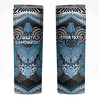 Aotearoa Iwi Ngati Kahungunu Personalised Skinny Tumbler Maori Kowhaiwhai Pattern