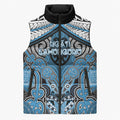 Aotearoa Iwi Ngati Kahungunu Personalised Sleeveless Puffer Jacket Maori Kowhaiwhai Pattern