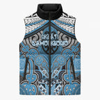 Aotearoa Iwi Ngati Kahungunu Personalised Sleeveless Puffer Jacket Maori Kowhaiwhai Pattern