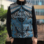 Aotearoa Iwi Ngati Kahungunu Personalised Sleeveless Puffer Jacket Maori Kowhaiwhai Pattern