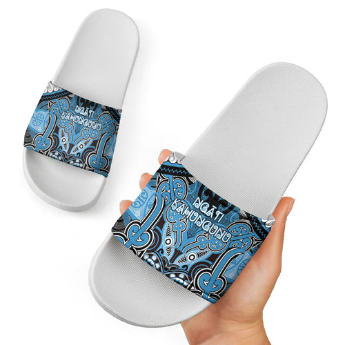 Aotearoa Iwi Ngati Kahungunu Slide Sandals Maori Kowhaiwhai Pattern