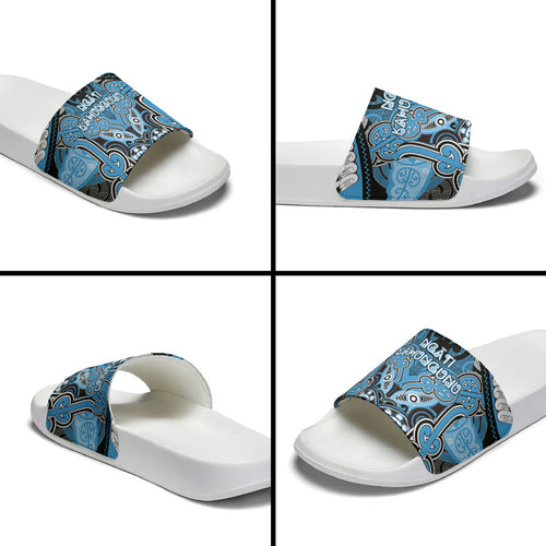 Aotearoa Iwi Ngati Kahungunu Slide Sandals Maori Kowhaiwhai Pattern