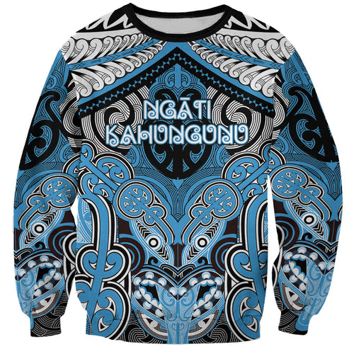 Aotearoa Iwi Ngati Kahungunu Personalised Sweatshirt Maori Kowhaiwhai Pattern