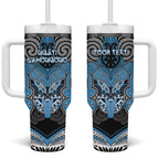 Aotearoa Iwi Ngati Kahungunu Personalised Tumbler With Handle Maori Kowhaiwhai Pattern