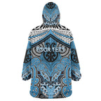 Aotearoa Iwi Ngati Kahungunu Personalised Wearable Blanket Hoodie Maori Kowhaiwhai Pattern