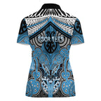Aotearoa Iwi Ngati Kahungunu Personalised Women Polo Shirt Maori Kowhaiwhai Pattern