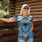 Aotearoa Iwi Ngati Kahungunu Personalised Women Polo Shirt Maori Kowhaiwhai Pattern