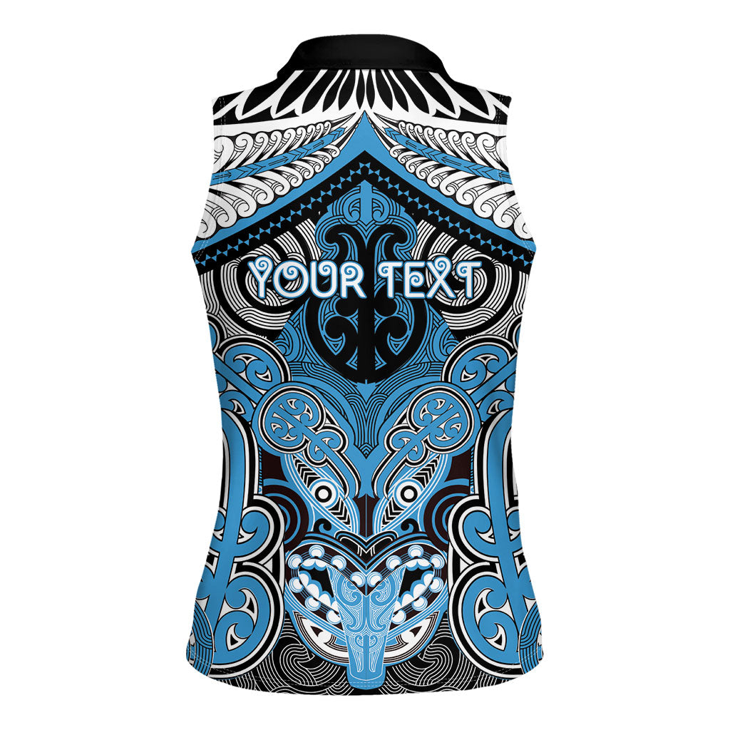 Aotearoa Iwi Ngati Kahungunu Personalised Women Sleeveless Polo Shirt Maori Kowhaiwhai Pattern