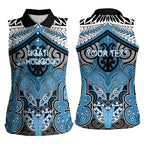 Aotearoa Iwi Ngati Kahungunu Personalised Women Sleeveless Polo Shirt Maori Kowhaiwhai Pattern