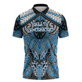 Aotearoa Iwi Ngati Kahungunu Personalised Zipper Polo Shirt Maori Kowhaiwhai Pattern