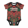 Aotearoa Iwi Tuhoe Personalised Baby Onesie Maori Kowhaiwhai Pattern