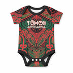 Aotearoa Iwi Tuhoe Personalised Baby Onesie Maori Kowhaiwhai Pattern