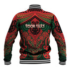 Aotearoa Iwi Tuhoe Personalised Baseball Jacket Maori Kowhaiwhai Pattern
