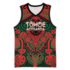 Aotearoa Iwi Tuhoe Personalised Basketball Jersey Maori Kowhaiwhai Pattern