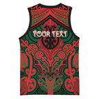 Aotearoa Iwi Tuhoe Personalised Basketball Jersey Maori Kowhaiwhai Pattern