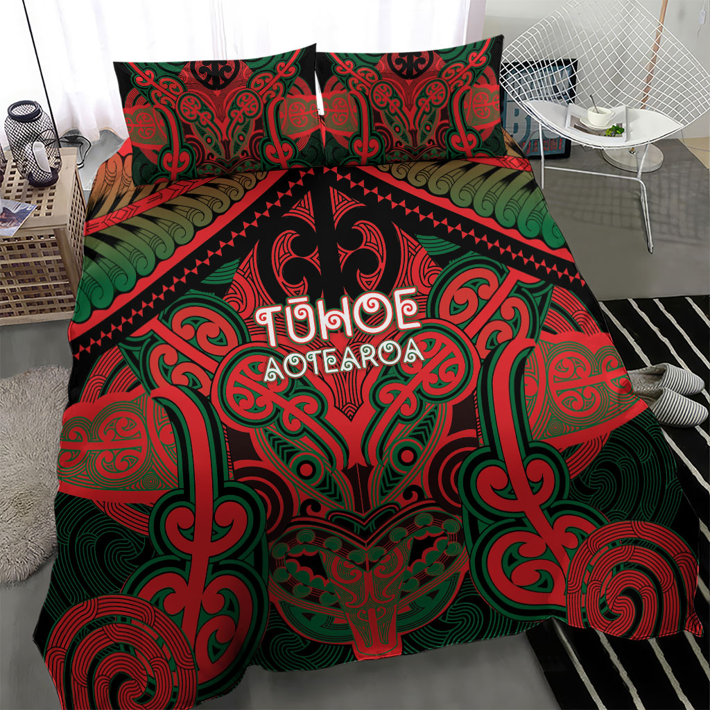 Aotearoa Iwi Tuhoe Bedding Set Maori Kowhaiwhai Pattern