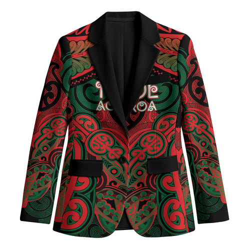 Aotearoa Iwi Tuhoe Personalised Blazer Maori Kowhaiwhai Pattern