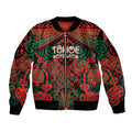 Aotearoa Iwi Tuhoe Personalised Bomber Jacket Maori Kowhaiwhai Pattern