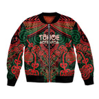 Aotearoa Iwi Tuhoe Personalised Bomber Jacket Maori Kowhaiwhai Pattern