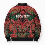 Aotearoa Iwi Tuhoe Personalised Bomber Puffer Jacket Maori Kowhaiwhai Pattern