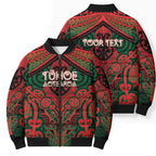 Aotearoa Iwi Tuhoe Personalised Bomber Puffer Jacket Maori Kowhaiwhai Pattern