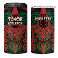 Aotearoa Iwi Tuhoe Personalised 4 in 1 Can Cooler Tumbler Maori Kowhaiwhai Pattern