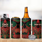 Aotearoa Iwi Tuhoe Personalised 4 in 1 Can Cooler Tumbler Maori Kowhaiwhai Pattern