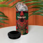 Aotearoa Iwi Tuhoe Personalised 4 in 1 Can Cooler Tumbler Maori Kowhaiwhai Pattern