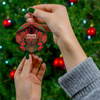 Aotearoa Iwi Tuhoe Personalised Ceramic Ornament Maori Kowhaiwhai Pattern