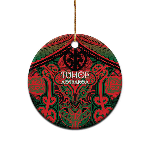 Aotearoa Iwi Tuhoe Personalised Ceramic Ornament Maori Kowhaiwhai Pattern