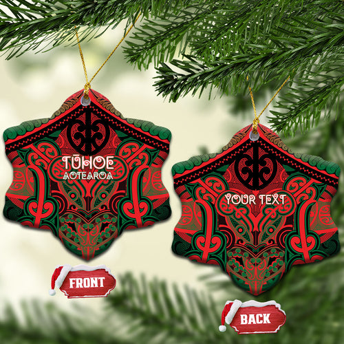 Aotearoa Iwi Tuhoe Personalised Ceramic Ornament Maori Kowhaiwhai Pattern