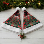 Aotearoa Iwi Tuhoe Personalised Christmas Santa Hat Maori Kowhaiwhai Pattern