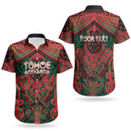 Aotearoa Iwi Tuhoe Personalised Couples Matching Off Shoulder Maxi Dress and Hawaiian Shirt Maori Kowhaiwhai Pattern