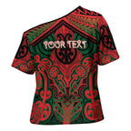Aotearoa Iwi Tuhoe Personalised Cross Shoulder Shirt Maori Kowhaiwhai Pattern
