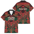 Aotearoa Iwi Tuhoe Personalised Family Matching Short Sleeve Bodycon Dress and Hawaiian Shirt Maori Kowhaiwhai Pattern