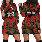 Aotearoa Iwi Tuhoe Personalised Hoodie Dress Maori Kowhaiwhai Pattern