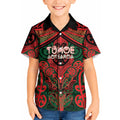 Aotearoa Iwi Tuhoe Personalised Kid Hawaiian Shirt Maori Kowhaiwhai Pattern