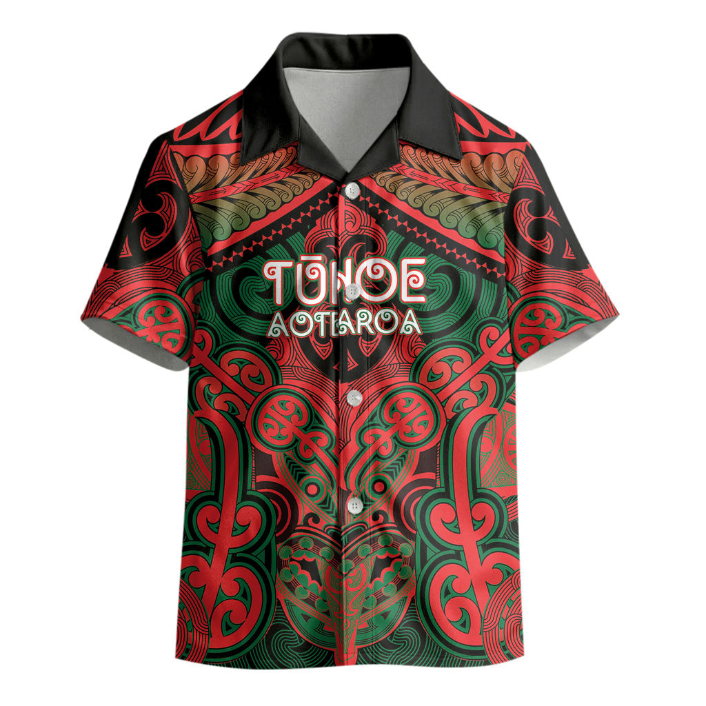 Aotearoa Iwi Tuhoe Personalised Kid Hawaiian Shirt Maori Kowhaiwhai Pattern
